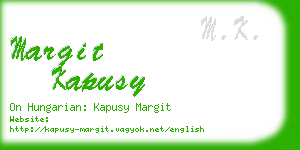 margit kapusy business card